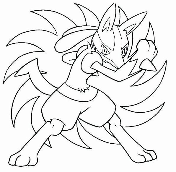 Dibujo de Lucario para colorear
