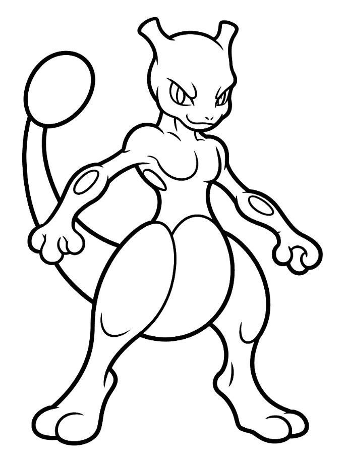 Dibujo de Mewtwo para colorear