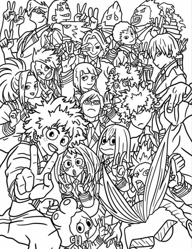 Dibujo de My Hero Academia para colorear