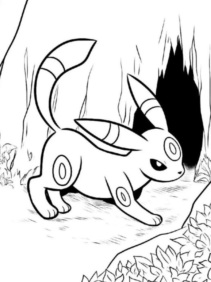 Dibujo de Umbreon para colorear