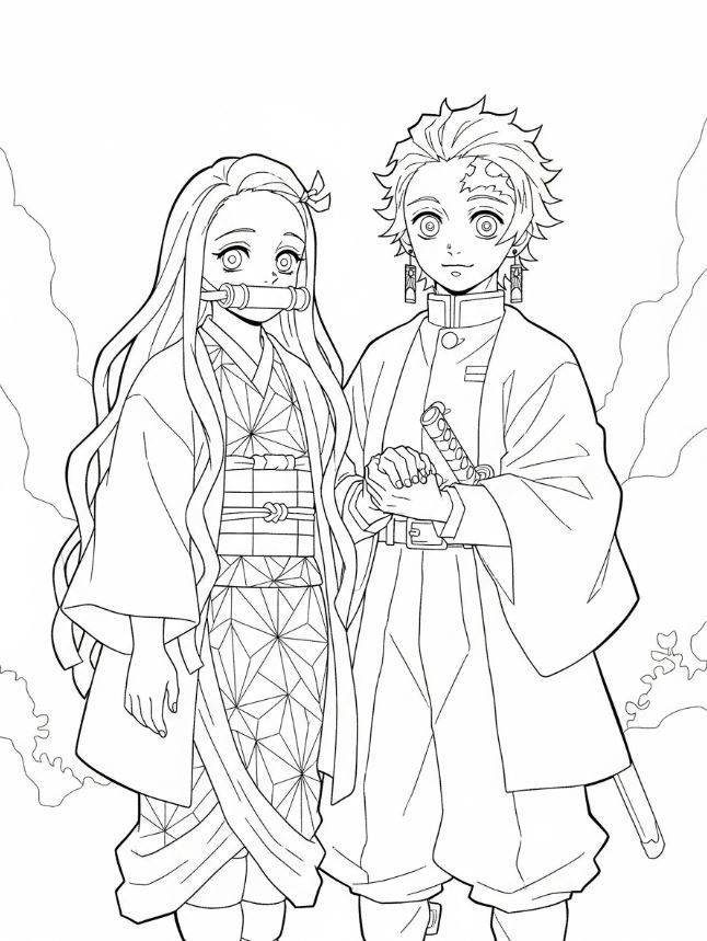 Dibujo de Demon Slayer para colorear