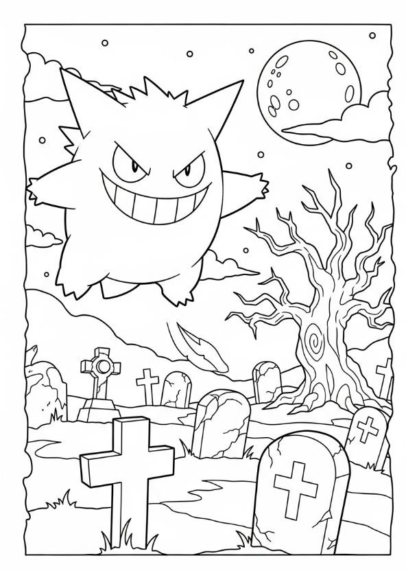 Dibujo de Gengar para colorear