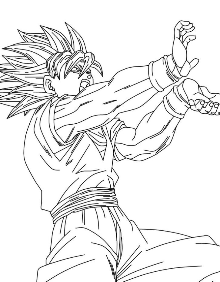 Dibujo de Goku Super Saiyan 2