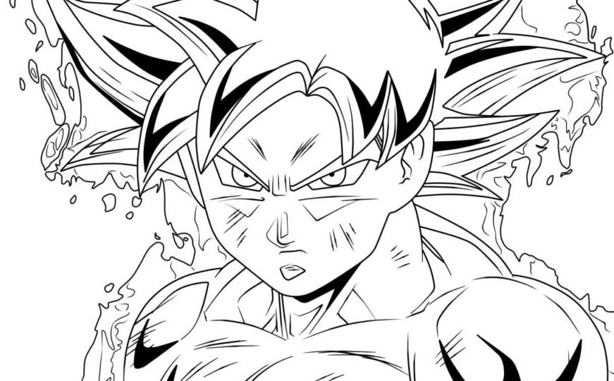 Dibujo de Goku Ultra Instinto para colorear