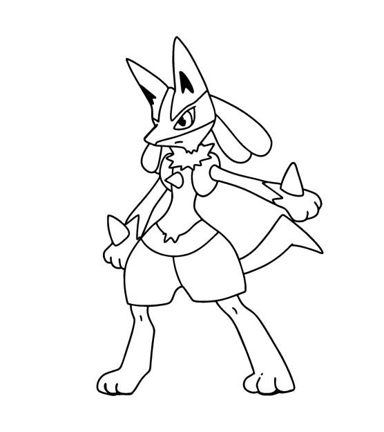 Dibujo de Lucario para colorear