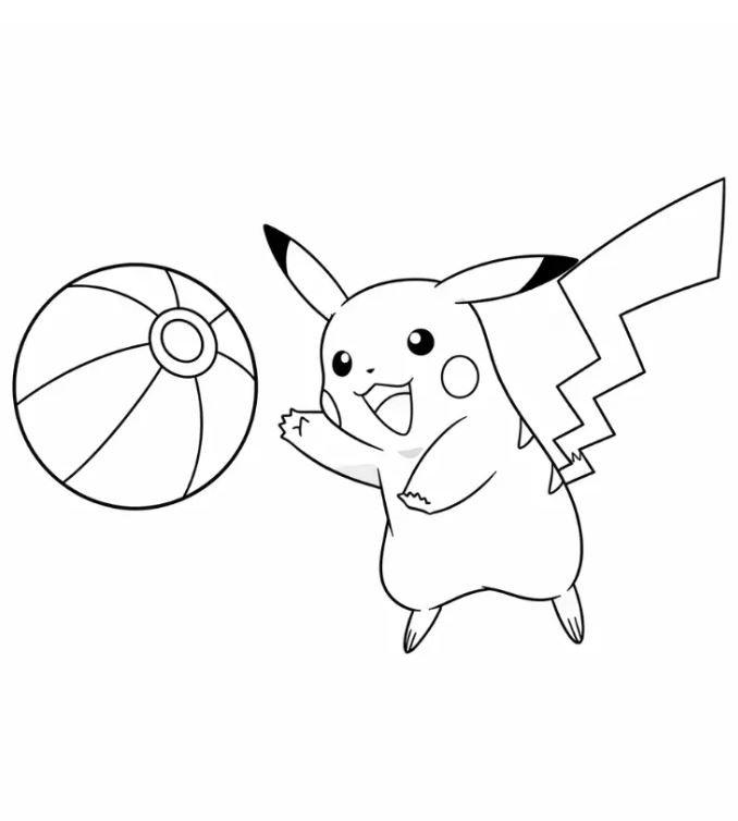Dibujo de Pikachu para colorear