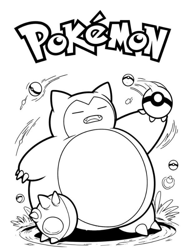 Dibujo de Snorlax para colorear