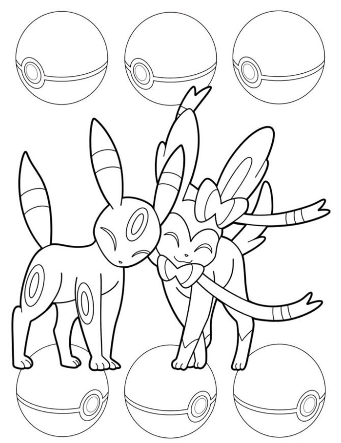 Dibujo de Sylveon para colorear
