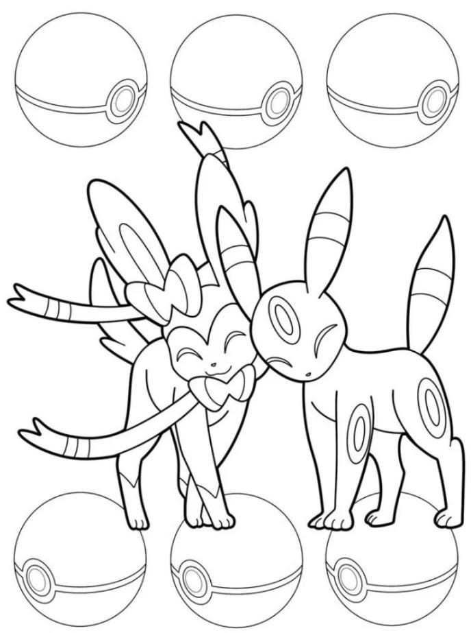 Dibujo de Umbreon para colorear