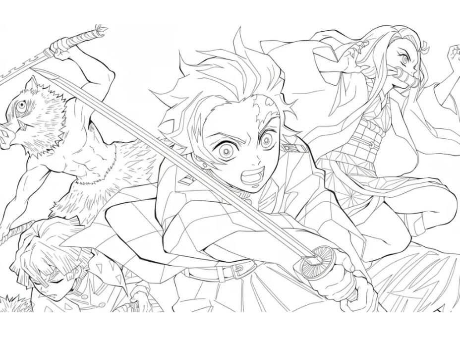 Dibujo de Demon Slayer para colorear