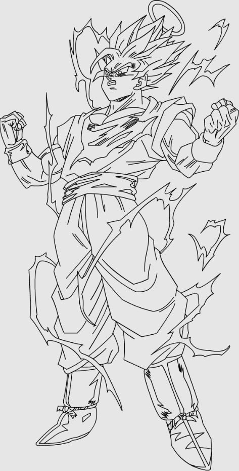 Dibujo de Goku Super Saiyan 2