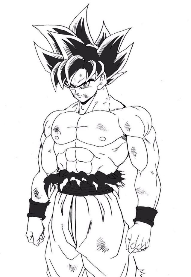 Dibujo de Goku Ultra Instinto para colorear