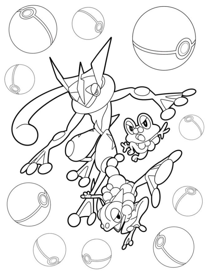 Dibujo de Greninja para colorear