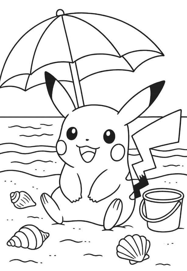 Dibujo de Pikachu para colorear