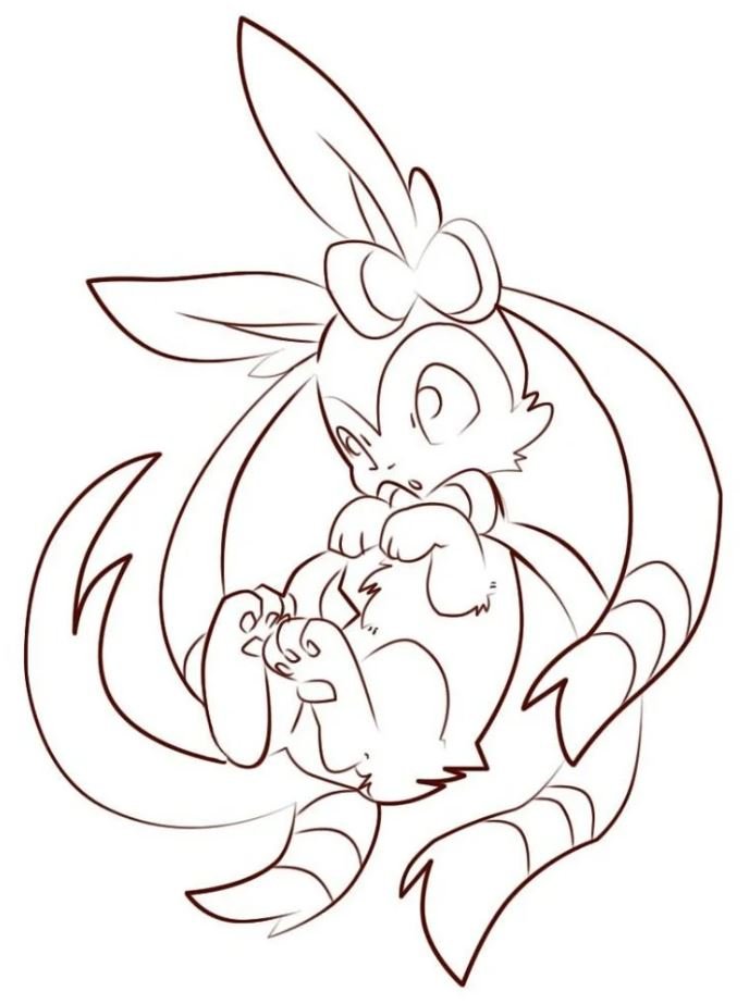 Dibujo de Sylveon para colorear
