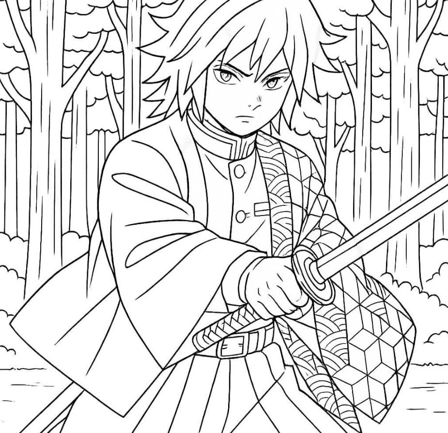 Dibujo de Demon Slayer para colorear