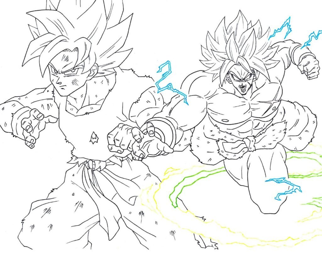 Dibujo de Dragon Ball Super para colorear