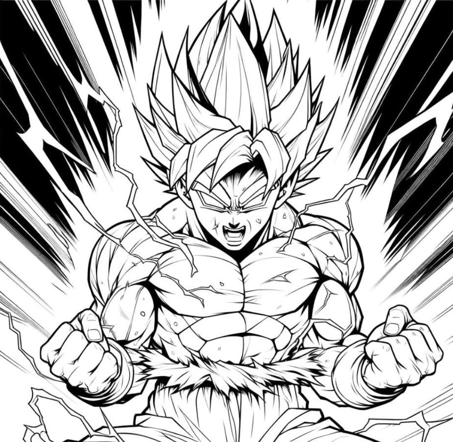 Dibujo de Goku Super Saiyan 2