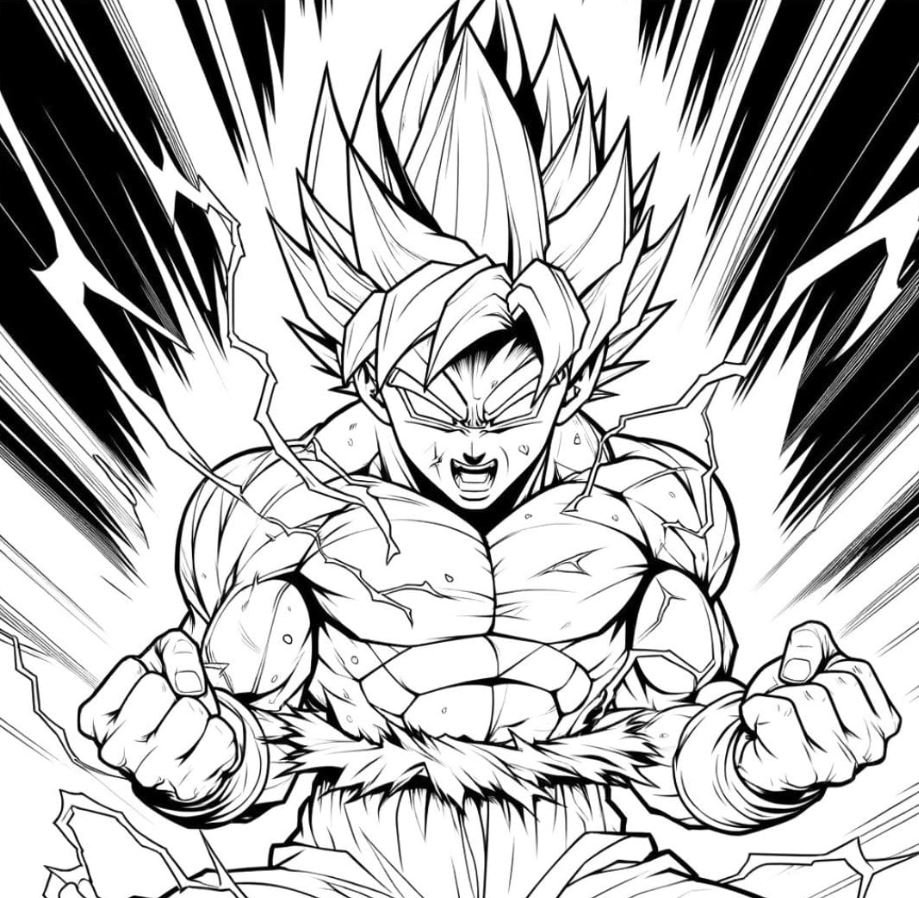 Dibujo de Goku para colorear