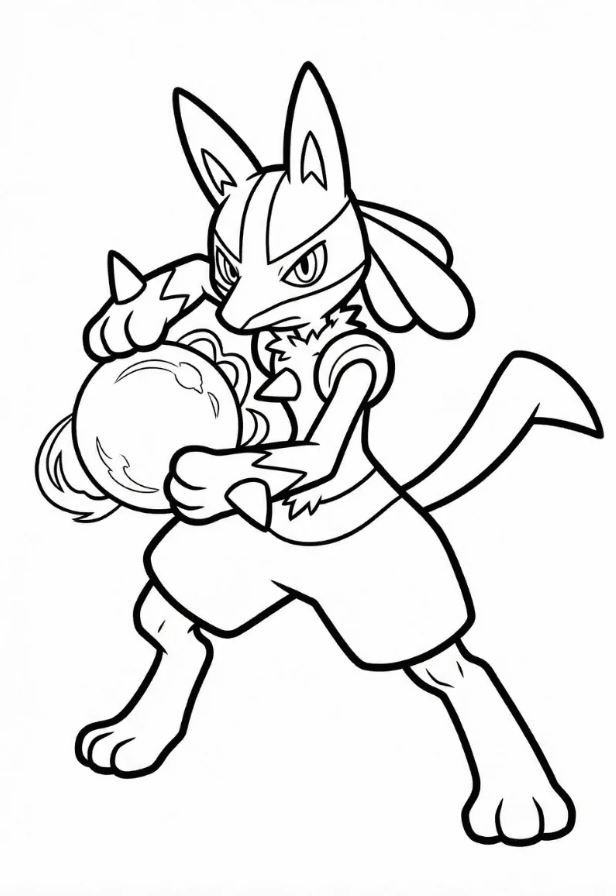 Dibujo de Lucario para colorear