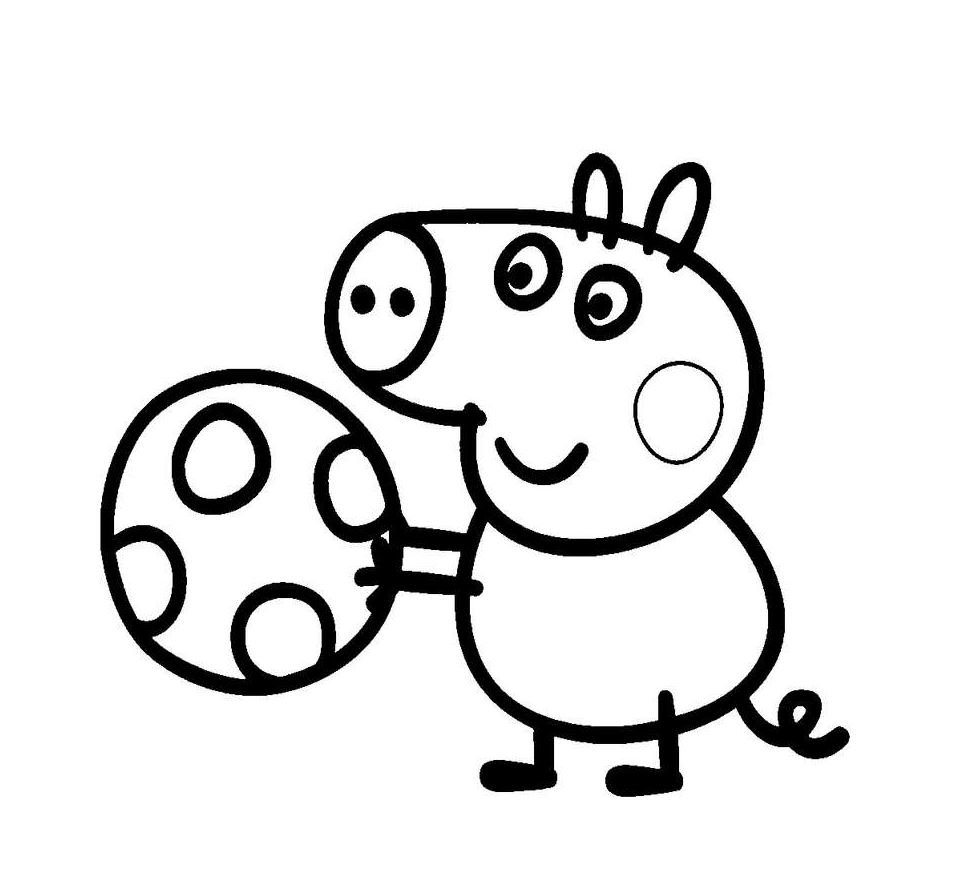 Dibujo de Peppa Pig facil para colorear