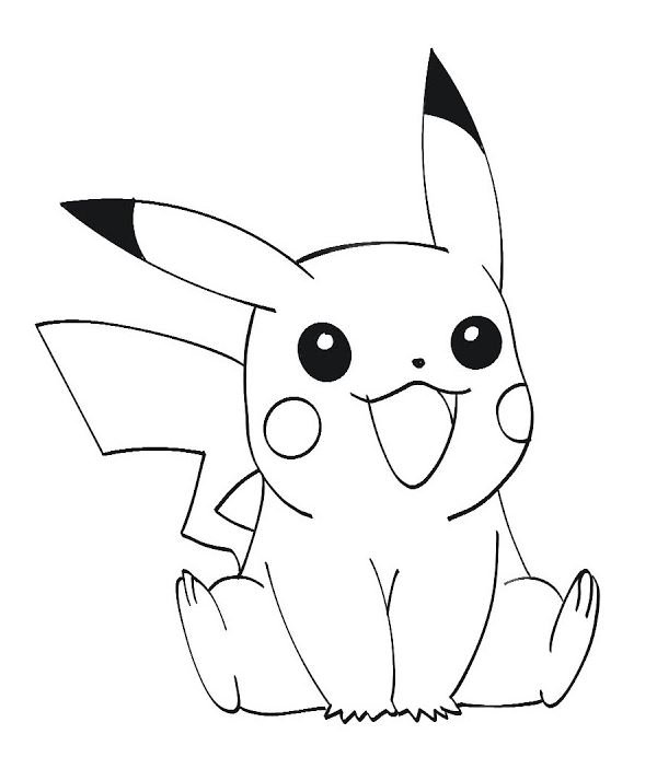 Dibujo de Pikachu para colorear