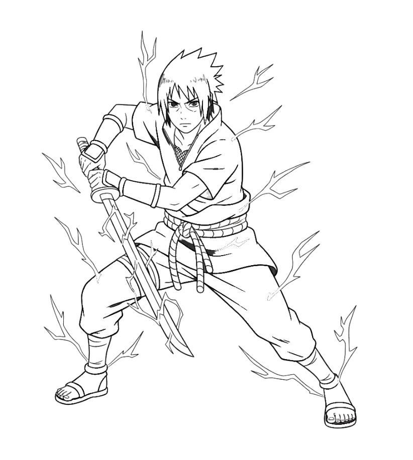 Dibujo de Sasuke para colorear