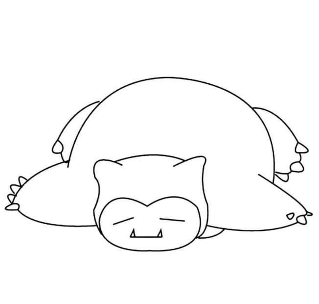 Dibujo de Snorlax para colorear