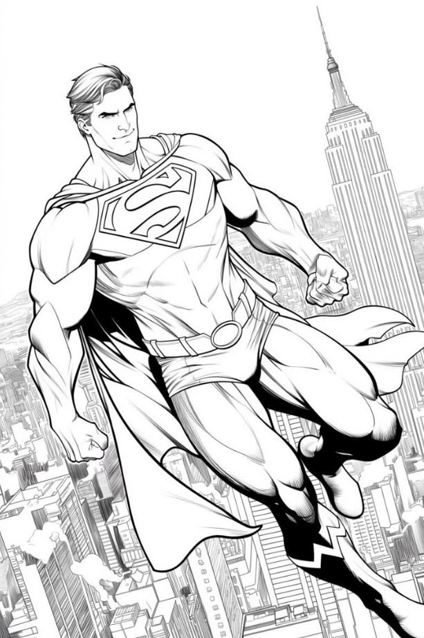 Dibujo de Superman para colorear