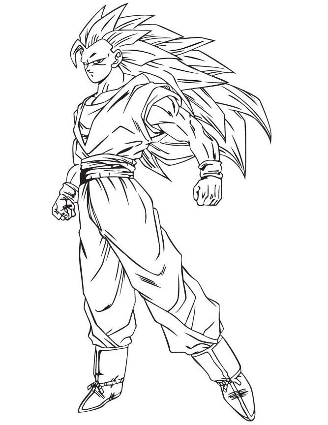 Dibujo de Goku Super Saiyan 3