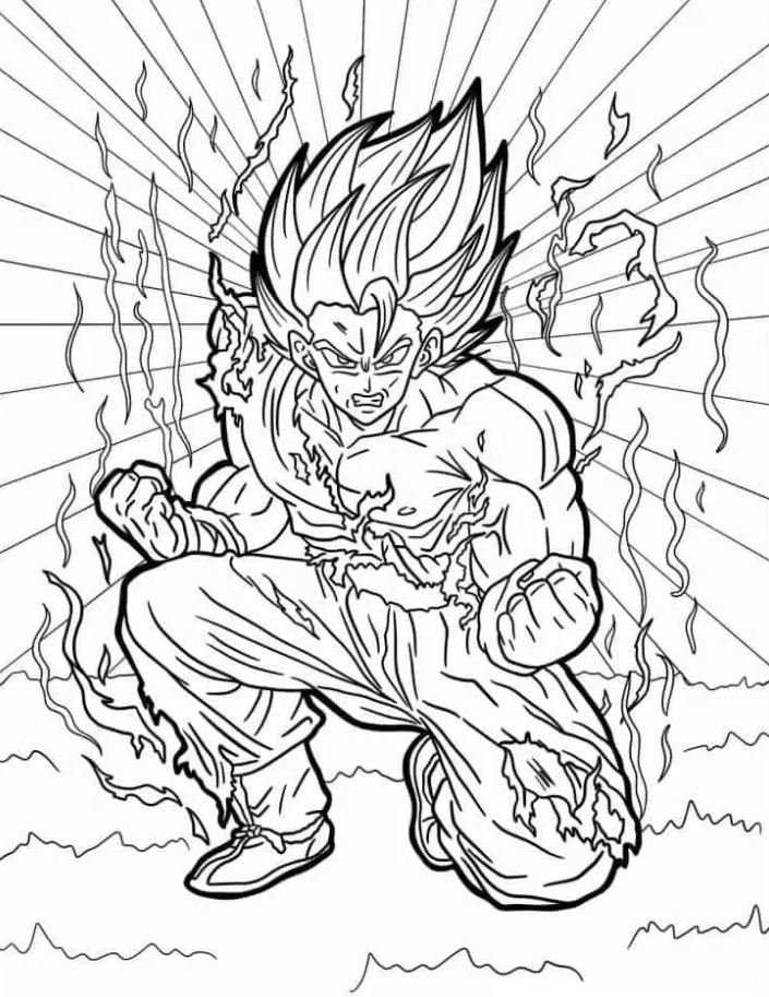 Dibujo de Goku para colorear