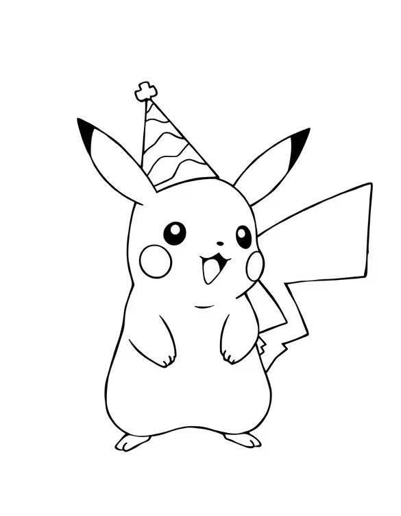 Dibujo de Pikachu para colorear