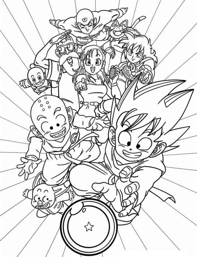 Dibujo de Dragon Ball para colorear