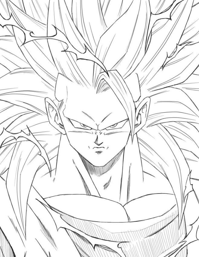 Dibujo de Goku Super Saiyan 3