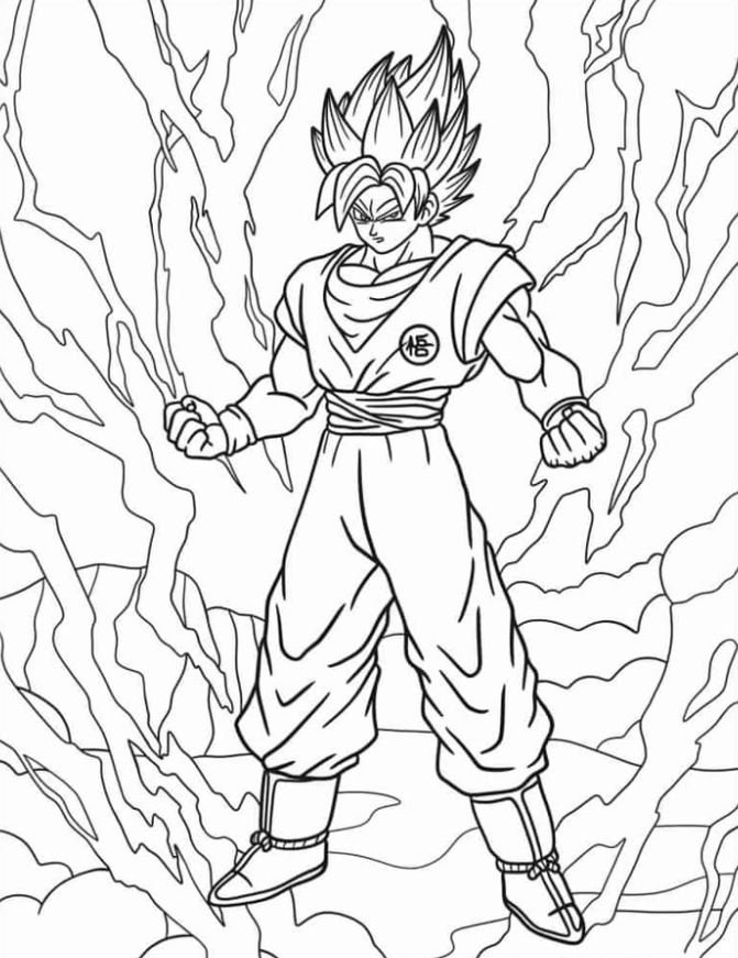 Dibujo de Goku para colorear