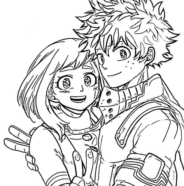 Dibujo de My Hero Academia para colorear