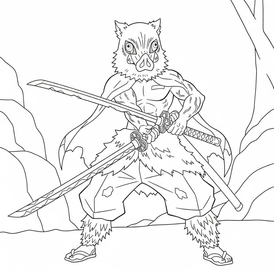 Dibujo de Demon Slayer para colorear