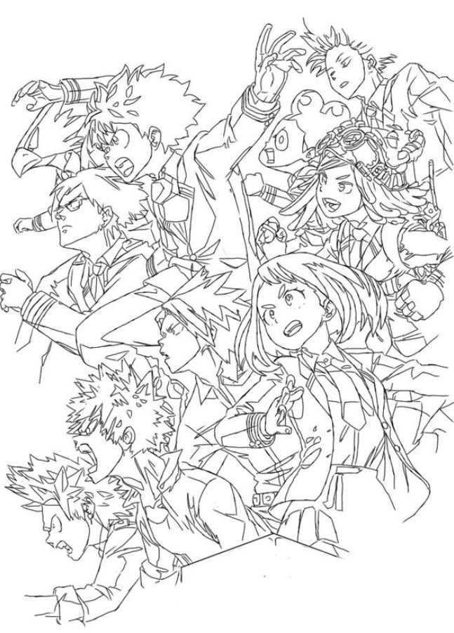 Dibujo de My Hero Academia para colorear