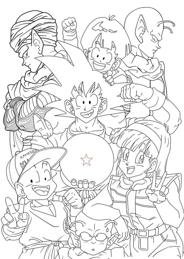 Dibujo de Dragon Ball para colorear
