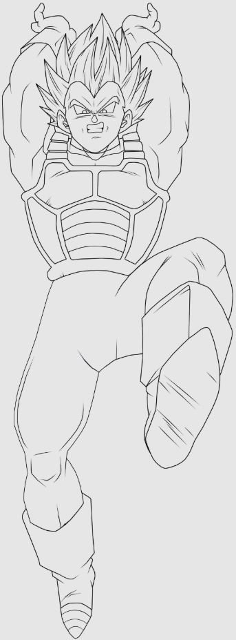 Dibujo de Vegeta Super Saiyan Blue Evolution para colorear