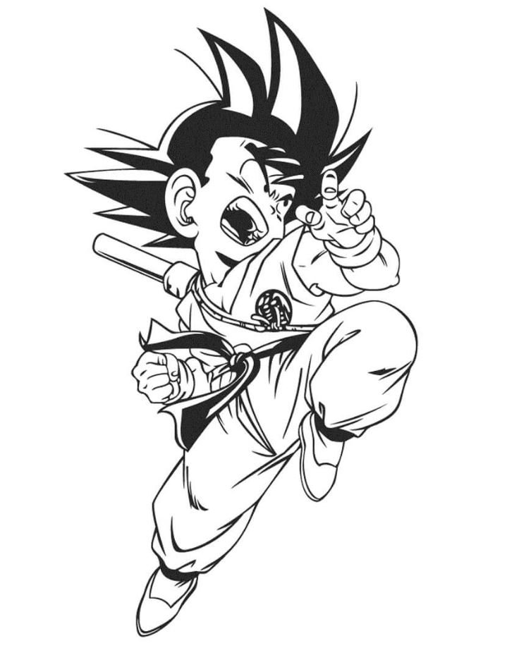 Dibujo de Goku para colorear