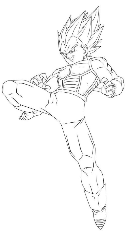 Dibujo de Vegeta Super Saiyan Ultra Ego para colorear