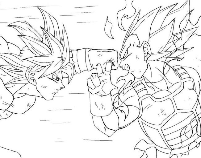 Dibujo de Vegeta Super Saiyan Ultra Ego para colorear